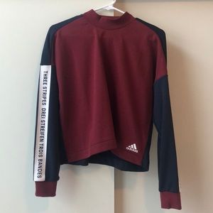 NWOT Adidas Crop High Neck Sweatshirt